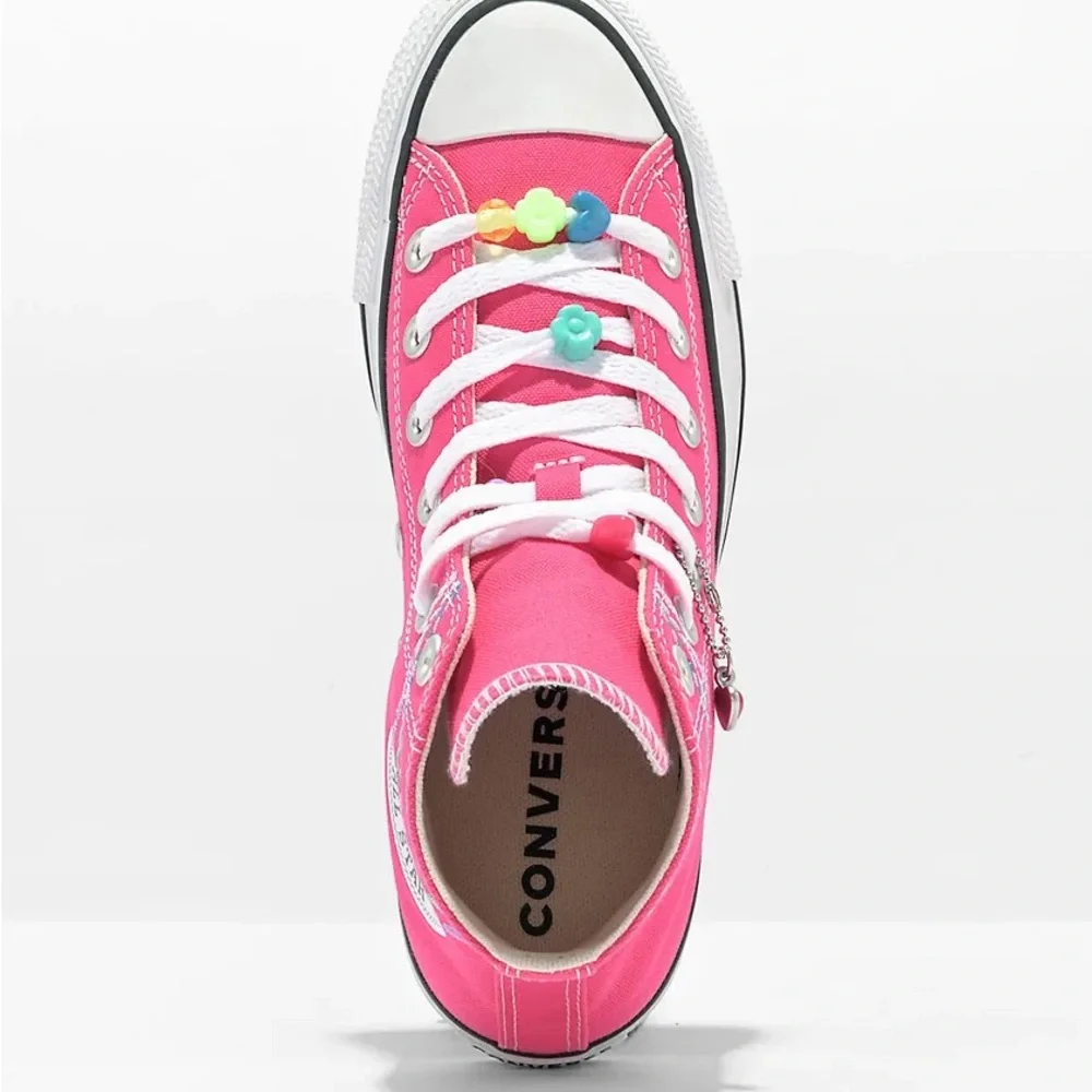 Converse Chuck‎ Taylor Girls All Star Pink High Top Shoes Charms New Size 5